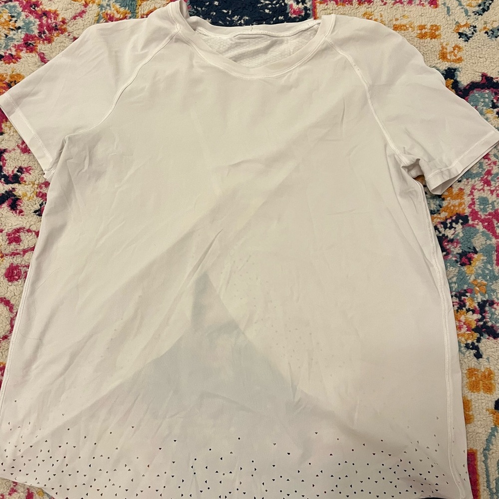 Open/Crossed back, White Lululemon top